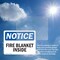 Signmission Fire Blanket Inside OSHA Notice Sign, Vinyl Decal, 7in W x 5in L, 2PK OS-2PACK-NS-D-57-L-12552 - alternate 2